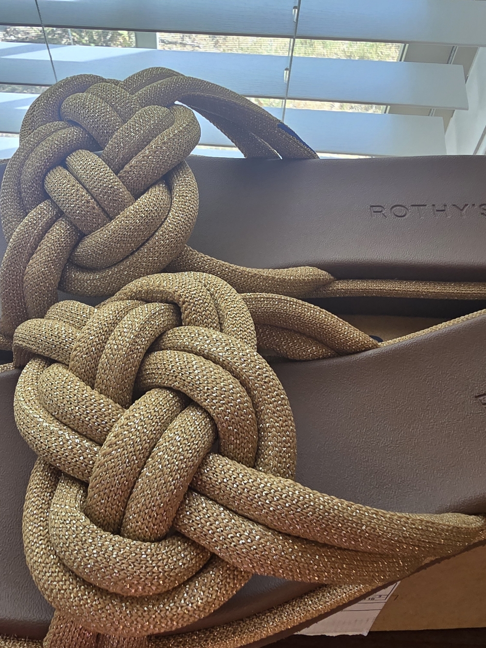 Rothy's The Summer Sandal Golden Sun Metallic Bronze Size 10.5 NWT - Picture 4 of 7